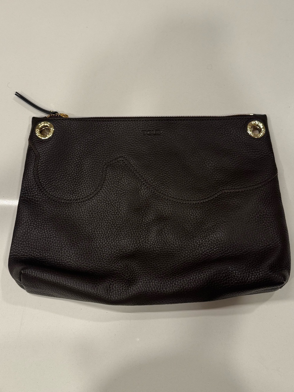 Tous Women Dark Brown Leather Clutch
